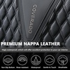 image:imageCoverado Front Car Seat Covers 2 Pieces Seat Covers for Cars Waterproof Faux Leather Car Seat Protectors with PE Massage Fabric Luxury Driver Seat Cover Universal Fit for Most Vehicles BlackABlack