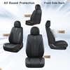 image:imageCoverado Front Car Seat Covers 2 Pieces Seat Covers for Cars Waterproof Faux Leather Car Seat Protectors with PE Massage Fabric Luxury Driver Seat Cover Universal Fit for Most Vehicles BlackABlack