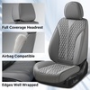 image:imageCoverado Front Car Seat Covers 2 Pieces Seat Covers for Cars Waterproof Faux Leather Car Seat Protectors with PE Massage Fabric Luxury Driver Seat Cover Universal Fit for Most Vehicles BlackGray