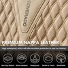 image:imageCoverado Front Car Seat Covers 2 Pieces Seat Covers for Cars Waterproof Faux Leather Car Seat Protectors with PE Massage Fabric Luxury Driver Seat Cover Universal Fit for Most Vehicles BlackBeige
