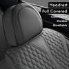 image:imageCoverado Front Car Seat Covers 2 Pieces Seat Covers for Cars Waterproof Faux Leather Car Seat Protectors with PE Massage Fabric Luxury Driver Seat Cover Universal Fit for Most Vehicles BlackGray