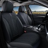 image:imageCoverado Front Car Seat Covers 2 Pieces Seat Covers for Cars Waterproof Faux Leather Car Seat Protectors with PE Massage Fabric Luxury Driver Seat Cover Universal Fit for Most Vehicles BlackABlack