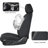 image:imageCoverado Front Car Seat Covers 2 Pieces Seat Covers for Cars Waterproof Faux Leather Car Seat Protectors with PE Massage Fabric Luxury Driver Seat Cover Universal Fit for Most Vehicles BlackBlack