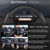 image:imageCoverado Nappa Leather Steering Wheel Cover Universal 1415 Inch AntiSlip Breathable Steering Wheel Protector Luxury Auto Decor for Men Women Black BrownCBlackGray