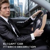 image:imageCoverado Nappa Leather Steering Wheel Cover Universal 1415 Inch AntiSlip Breathable Steering Wheel Protector Luxury Auto Decor for Men Women Black BrownCBlackBrown