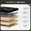 image:imageCoverado Sheepskin Car Seat Cover Fluffy Fuzzy Long Plush Seat Covers Soft Seat Protector for Car Driver Seat Luxury Car Seat Cushion NonSlip Front Seat Covers Universal Fits Most Cars 1PcsBlackPlush seat covers
