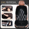 image:imageCoverado Sheepskin Car Seat Cover Fluffy Fuzzy Long Plush Seat Covers Soft Seat Protector for Car Driver Seat Luxury Car Seat Cushion NonSlip Front Seat Covers Universal Fits Most Cars 1PcsBlackPlush seat covers