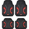 image:imageCoverado 59007 Car Floor Mats for Cars Deep Dish All Weather Floor Mats Car Floor Mats All Weather with AntiSlip Backing Car Mats Universal Trim to Fit for Cars SUV Truck Vans 4 Pcs BlackampRed