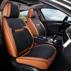 image:imageCoverado Car Seat Covers Front Seats Seat Covers for Cars Car Seat Protector 2Pack Car Seat Cushion Nappa Leather Waterproof Seat Covers Carseat Cover Universal Fit for Most Cars TrucksRedbrown