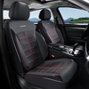 image:imageCoverado Car Seat Covers Full Set Leather Full Coverage Waterproof Seat Cover Car Seat Protector Cushion Universal Fit for Most Cars SUV Trucks PurpleampBlackRedLine