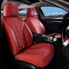 image:imageCoverado Front Car Seat Covers 2 Pieces Seat Covers for Cars Waterproof Faux Leather Car Seat Protectors with PE Massage Fabric Luxury Driver Seat Cover Universal Fit for Most Vehicles BlackRed