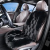 image:imageCoverado Sheepskin Car Seat Cover Fluffy Fuzzy Long Plush Seat Covers Soft Seat Protector for Car Driver Seat Luxury Car Seat Cushion NonSlip Front Seat Covers Universal Fits Most Cars 1PcsBlackPlush seat covers