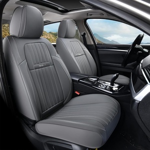 image:imageCoverado Car Seat Covers Front Seats Seat Covers for Cars Car Seat Protector 2Pack Car Seat Cushion Nappa Leather Waterproof Seat Covers Carseat Cover Universal Fit for Most Cars TrucksRedgray