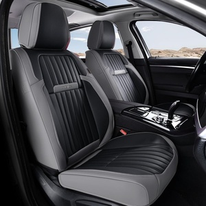 image:imageCoverado Car Seat Covers Front Seats Seat Covers for Cars Car Seat Protector 2Pack Car Seat Cushion Nappa Leather Waterproof Seat Covers Carseat Cover Universal Fit for Most Cars TrucksRedGrayBlack8868