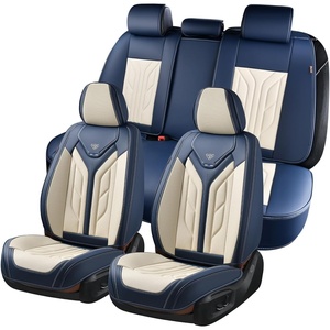 image:imageCoverado Car Seat Covers Front Seats Seat Covers for Cars Car Seat Protector 2Pack Car Seat Cushion Nappa Leather Waterproof Seat Covers Carseat Cover Universal Fit for Most Cars TrucksRedABlueBeige