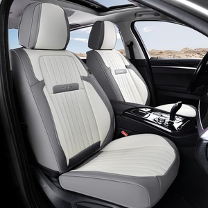 image:imageCoverado Car Seat Covers Front Seats Seat Covers for Cars Car Seat Protector 2Pack Car Seat Cushion Nappa Leather Waterproof Seat Covers Carseat Cover Universal Fit for Most Cars TrucksRedGrayWhite