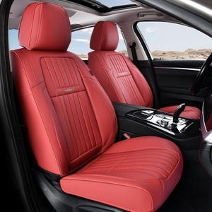 image:imageCoverado Car Seat Covers Front Seats Seat Covers for Cars Car Seat Protector 2Pack Car Seat Cushion Nappa Leather Waterproof Seat Covers Carseat Cover Universal Fit for Most Cars TrucksRedRed