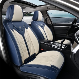 image:imageCoverado Car Seat Covers Front Seats Seat Covers for Cars Car Seat Protector 2Pack Car Seat Cushion Nappa Leather Waterproof Seat Covers Carseat Cover Universal Fit for Most Cars TrucksRedBlueBeige