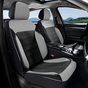 image:imageCoverado Car Seat Covers Full Set Leather Full Coverage Waterproof Seat Cover Car Seat Protector Cushion Universal Fit for Most Cars SUV Trucks PurpleampBlackGrayB