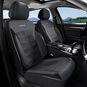 image:imageCoverado Car Seat Covers Full Set Leather Full Coverage Waterproof Seat Cover Car Seat Protector Cushion Universal Fit for Most Cars SUV Trucks PurpleampBlackBlack