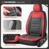 image:imageCoverado Car Seat Covers Full Set Luxury Leather Car Seat Protector Automotive Front and Rear Mesh Seat Covers Full Set 5 Seats Black Gray Seat Cushion for SUV Sedan TruckRedBlack