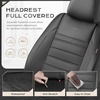 image:imageCoverado Car Seat Covers Full Set Luxury Leather Car Seat Protector Automotive Front and Rear Mesh Seat Covers Full Set 5 Seats Black Gray Seat Cushion for SUV Sedan TruckBlack