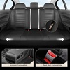 image:imageCoverado Car Seat Covers Full Set Luxury Leather Car Seat Protector Automotive Front and Rear Mesh Seat Covers Full Set 5 Seats Black Gray Seat Cushion for SUV Sedan TruckBlack