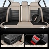 image:imageCoverado Car Seat Covers Full Set Luxury Leather Car Seat Protector Automotive Front and Rear Mesh Seat Covers Full Set 5 Seats Black Gray Seat Cushion for SUV Sedan TruckBeigeBlack
