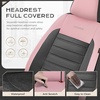 image:imageCoverado Car Seat Covers Full Set Luxury Leather Car Seat Protector Automotive Front and Rear Mesh Seat Covers Full Set 5 Seats Black Gray Seat Cushion for SUV Sedan TruckPinkBlack
