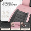 image:imageCoverado Car Seat Covers Full Set Luxury Leather Car Seat Protector Automotive Front and Rear Mesh Seat Covers Full Set 5 Seats Black Gray Seat Cushion for SUV Sedan TruckPinkBlack