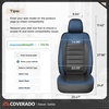 image:imageCoverado Car Seat Covers Full Set Luxury Leather Car Seat Protector Automotive Front and Rear Mesh Seat Covers Full Set 5 Seats Black Gray Seat Cushion for SUV Sedan TruckBlueBlack