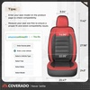 image:imageCoverado Car Seat Covers Full Set Luxury Leather Car Seat Protector Automotive Front and Rear Mesh Seat Covers Full Set 5 Seats Black Gray Seat Cushion for SUV Sedan TruckRedBlack