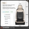 image:imageCoverado Car Seat Covers Full Set Luxury Leather Car Seat Protector Automotive Front and Rear Mesh Seat Covers Full Set 5 Seats Black Gray Seat Cushion for SUV Sedan TruckBeigeBlack