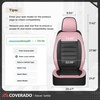 image:imageCoverado Car Seat Covers Full Set Luxury Leather Car Seat Protector Automotive Front and Rear Mesh Seat Covers Full Set 5 Seats Black Gray Seat Cushion for SUV Sedan TruckPinkBlack