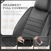 image:imageCoverado Car Seat Covers Full Set Luxury Leather Car Seat Protector Automotive Front and Rear Mesh Seat Covers Full Set 5 Seats Black Gray Seat Cushion for SUV Sedan TruckBlack