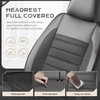 image:imageCoverado Car Seat Covers Full Set Luxury Leather Car Seat Protector Automotive Front and Rear Mesh Seat Covers Full Set 5 Seats Black Gray Seat Cushion for SUV Sedan TruckGreyBlack