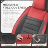 image:imageCoverado Car Seat Covers Full Set Luxury Leather Car Seat Protector Automotive Front and Rear Mesh Seat Covers Full Set 5 Seats Black Gray Seat Cushion for SUV Sedan TruckRedBlack