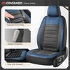 image:imageCoverado Car Seat Covers Full Set Luxury Leather Car Seat Protector Automotive Front and Rear Mesh Seat Covers Full Set 5 Seats Black Gray Seat Cushion for SUV Sedan TruckBlueBlack