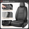 image:imageCoverado Car Seat Covers Full Set Luxury Leather Car Seat Protector Automotive Front and Rear Mesh Seat Covers Full Set 5 Seats Black Gray Seat Cushion for SUV Sedan TruckBlack