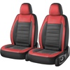 image:imageCoverado Car Seat Covers Full Set Luxury Leather Car Seat Protector Automotive Front and Rear Mesh Seat Covers Full Set 5 Seats Black Gray Seat Cushion for SUV Sedan TruckRedBlack