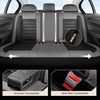 image:imageCoverado Car Seat Covers Full Set Luxury Leather Car Seat Protector Automotive Front and Rear Mesh Seat Covers Full Set 5 Seats Black Gray Seat Cushion for SUV Sedan TruckGreyBlack