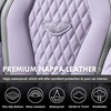 image:imageCoverado Car Seat Covers Leather Seat Covers Full Set Blue Seat Covers Car Seat Cushion Driver Car Seat Covers Waterproof Car Seat Protector Fit for Most CarsGrayPurple