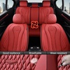 image:imageCoverado Car Seat Covers Leather Seat Covers Full Set Blue Seat Covers Car Seat Cushion Driver Car Seat Covers Waterproof Car Seat Protector Fit for Most CarsFullRed
