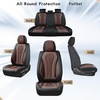 image:imageCoverado Car Seat Covers Leather Seat Covers Full Set Blue Seat Covers Car Seat Cushion Driver Car Seat Covers Waterproof Car Seat Protector Fit for Most CarsCoffeeBlack