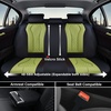 image:imageCoverado Car Seat Covers Leather Seat Covers Full Set Blue Seat Covers Car Seat Cushion Driver Car Seat Covers Waterproof Car Seat Protector Fit for Most CarsBlackGreen