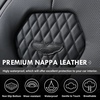 image:imageCoverado Car Seat Covers Leather Seat Covers Full Set Blue Seat Covers Car Seat Cushion Driver Car Seat Covers Waterproof Car Seat Protector Fit for Most CarsBlack