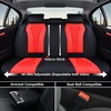 image:imageCoverado Car Seat Covers Leather Seat Covers Full Set Blue Seat Covers Car Seat Cushion Driver Car Seat Covers Waterproof Car Seat Protector Fit for Most CarsRedBlack