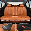 image:imageCoverado Car Seat Covers Leather Seat Covers Full Set Blue Seat Covers Car Seat Cushion Driver Car Seat Covers Waterproof Car Seat Protector Fit for Most CarsBrownALL