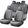 image:imageCoverado Car Seat Covers Leather Seat Covers Full Set Blue Seat Covers Car Seat Cushion Driver Car Seat Covers Waterproof Car Seat Protector Fit for Most CarsGray