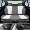 image:imageCoverado Car Seat Covers Leather Seat Covers Full Set Blue Seat Covers Car Seat Cushion Driver Car Seat Covers Waterproof Car Seat Protector Fit for Most CarsWhite